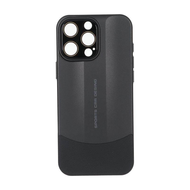 قاب گوشی iPhone 16 Pro Max آیفون اورجینال Sport Car Design HARD چرمی یونیک کیس Unique Case محافظ لنز دار شیشه ای مشکی کد 180269