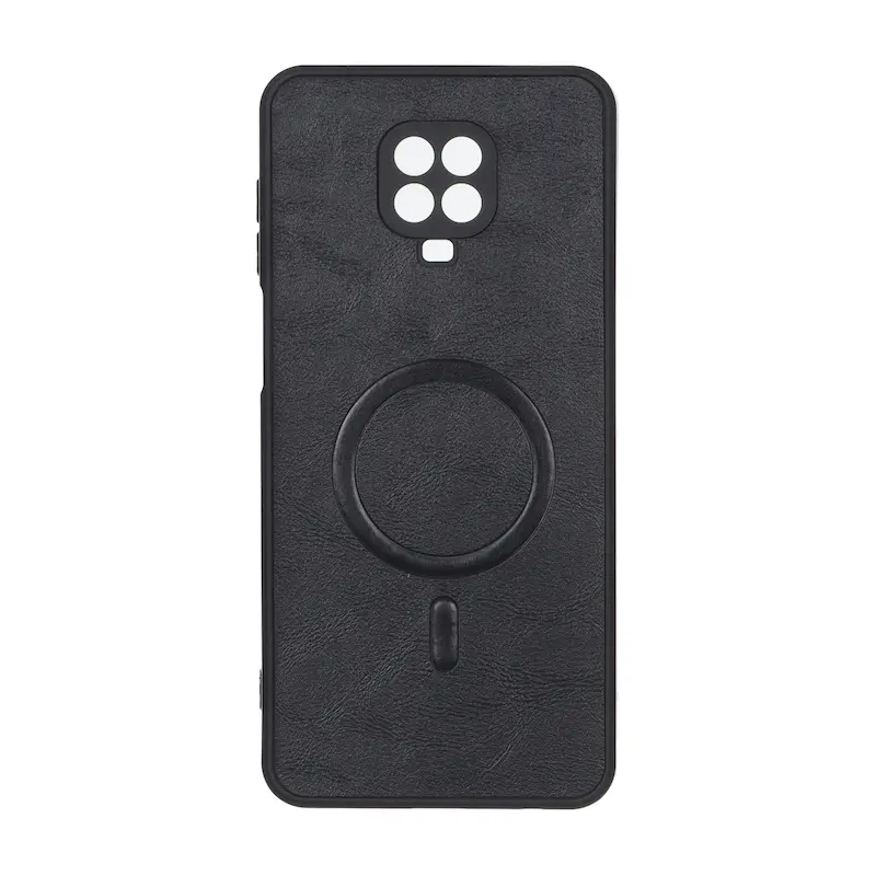 قاب گوشی Redmi Note 9S - Redmi Note 9 Pro شیائومی چرمی MP TPU طرح مگ سیف محافظ لنزدار مشکی کد 164560