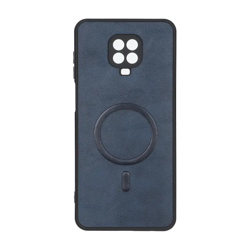 قاب گوشی Redmi Note 9S - Redmi Note 9 Pro شیائومی چرمی MP TPU طرح مگ سیف محافظ لنزدار سرمه ای کد 164562