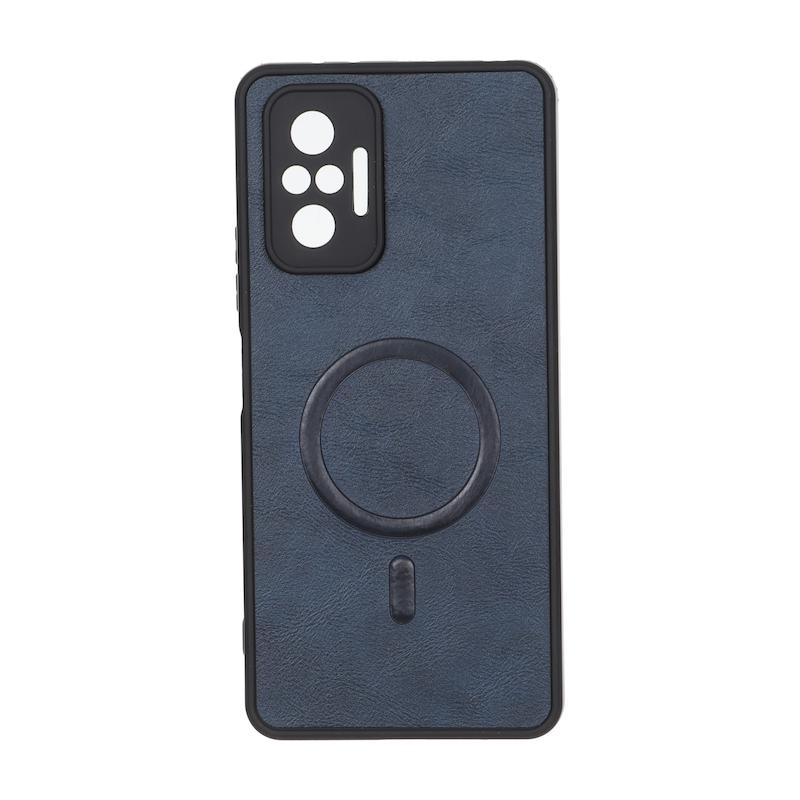 قاب گوشی Redmi Note 10 Pro 4G - Redmi Note 10 Pro Max شیائومی چرمی MP TPU طرح مگ سیف محافظ لنزدار سرمه ای کد 164565