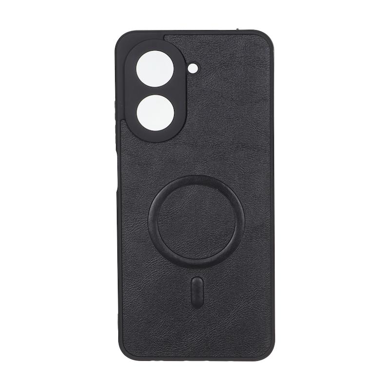 قاب گوشی Redmi A5 - Poco C71 شیائومی چرمی MP TPU طرح مگ سیف محافظ لنزدار مشکی کد 164634