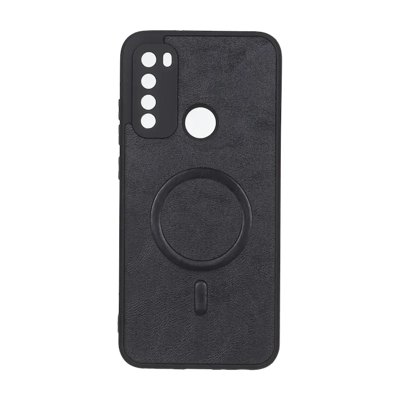 قاب گوشی Redmi Note 8 - Redmi Note 8 2021 شیائومی چرمی MP TPU طرح مگ سیف محافظ لنزدار مشکی کد 164642