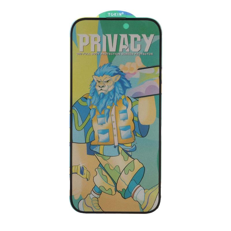گلس گوشی iPhone 16 Pro - iPhone 17 آیفون شیشه ای حریم شخصی شیشه ای Tokin Privacy فول کاور اورجینال کد G143-180274
