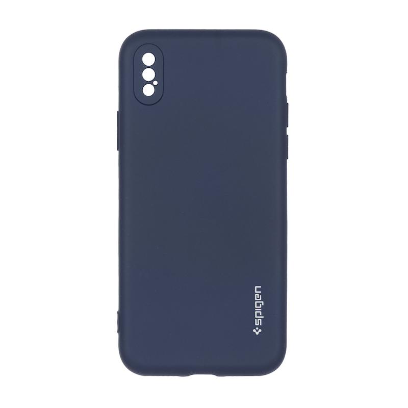 قاب گوشی iPhone X - iPhone XS آیفون سیلیکونی ژله ای PC برند SPIGEN اسپیگن سرمه ای کد 180289