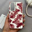قاب گوشی Galaxy A35 سامسونگ So CooL سوکول اورجینال فانتزی دکمه کرومی طرح گل لاله قرمز کد 165072