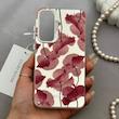 قاب گوشی Galaxy A55 سامسونگ So CooL سوکول اورجینال فانتزی دکمه کرومی طرح گل لاله قرمز کد 165079