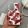 قاب گوشی Galaxy S25 Ultra سامسونگ So CooL سوکول اورجینال فانتزی دکمه کرومی طرح گل لاله قرمز کد 165092