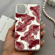 قاب گوشی iPhone 11 Pro Max آیفون So CooL سوکول اورجینال فانتزی دکمه کرومی طرح گل لاله قرمز کد 165093