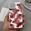 قاب گوشی iPhone 13 - iPhone 14 آیفون So CooL سوکول اورجینال فانتزی دکمه کرومی طرح گل لاله قرمز کد 165103