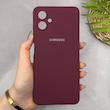 قاب گوشی Galaxy A06 سامسونگ سیلیکونی اورجینال پاک کنی سورا SORA درجه یک زیربسته زرشکی کد 165157