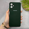 قاب گوشی Galaxy A06 سامسونگ سیلیکونی اورجینال پاک کنی سورا SORA درجه یک زیربسته سبز تیره کد 165167