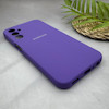 قاب گوشی Galaxy A24 سامسونگ سیلیکونی اورجینال پاک کنی سورا SORA درجه یک زیربسته بنفش کد 165221
