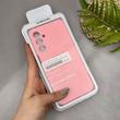 قاب گوشی Galaxy A25 سامسونگ سیلیکونی اورجینال پاک کنی سورا SORA درجه یک زیربسته صورتی کد 165244