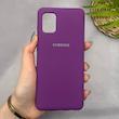 قاب گوشی Galaxy A31 سامسونگ سیلیکونی اورجینال پاک کنی سورا SORA درجه یک زیربسته بنفش کد 165246