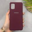 قاب گوشی Galaxy A31 سامسونگ سیلیکونی اورجینال پاک کنی سورا SORA درجه یک زیربسته زرشکی کد 165250