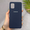 قاب گوشی Galaxy A31 سامسونگ سیلیکونی اورجینال پاک کنی سورا SORA درجه یک زیربسته سرمه ای کد 165254