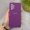 قاب گوشی Galaxy A33 سامسونگ سیلیکونی اورجینال پاک کنی سورا SORA درجه یک زیربسته بنفش کد 165260