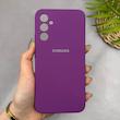 قاب گوشی Galaxy A34 سامسونگ سیلیکونی اورجینال پاک کنی سورا SORA درجه یک زیربسته بنفش کد 165265