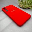 قاب گوشی Galaxy A35 سامسونگ سیلیکونی اورجینال پاک کنی سورا SORA درجه یک زیربسته قرمز کد 165270