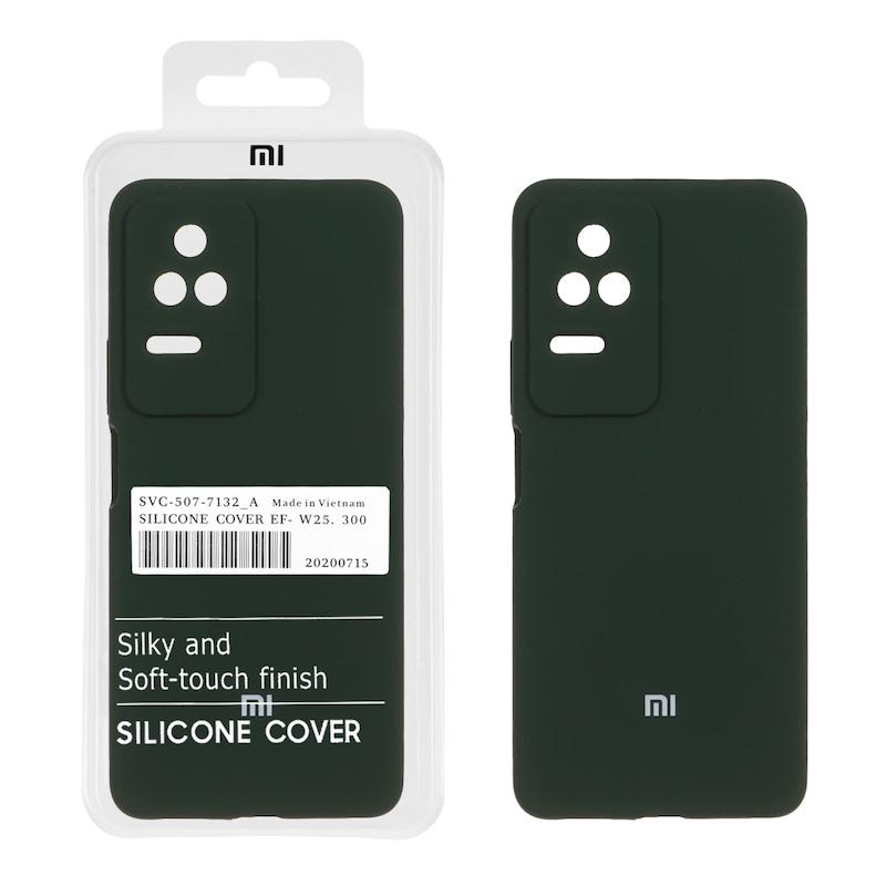 قاب گوشی Poco F4 - Redmi K40S شیائومی سیلیکونی اورجینال پاک کنی سورا SORA درجه یک زیربسته سبز تیره کد 180360