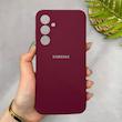 قاب گوشی Galaxy A35 سامسونگ سیلیکونی اورجینال پاک کنی سورا SORA درجه یک زیربسته زرشکی کد 165277