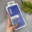 قاب گوشی Galaxy A35 سامسونگ سیلیکونی اورجینال پاک کنی سورا SORA درجه یک زیربسته آبی کاربنی کد 165279
