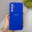 قاب گوشی Galaxy A35 سامسونگ سیلیکونی اورجینال پاک کنی سورا SORA درجه یک زیربسته آبی کاربنی کد 165279