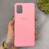 قاب گوشی Galaxy A51 سامسونگ سیلیکونی اورجینال پاک کنی سورا SORA درجه یک زیربسته صورتی کد 165283
