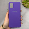 قاب گوشی Galaxy A51 سامسونگ سیلیکونی اورجینال پاک کنی سورا SORA درجه یک زیربسته بنفش کد 165285