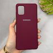 قاب گوشی Galaxy A51 سامسونگ سیلیکونی اورجینال پاک کنی سورا SORA درجه یک زیربسته زرشکی کد 165287