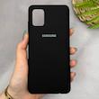 قاب گوشی Galaxy A51 سامسونگ سیلیکونی اورجینال پاک کنی سورا SORA درجه یک زیربسته مشکی کد 165290