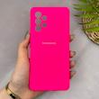 قاب گوشی Galaxy A53 سامسونگ سیلیکونی اورجینال پاک کنی سورا SORA درجه یک زیربسته سرخابی کد 165291