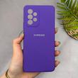 قاب گوشی Galaxy A53 سامسونگ سیلیکونی اورجینال پاک کنی سورا SORA درجه یک زیربسته بنفش کد 165292