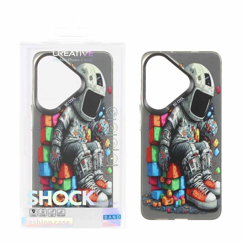 قاب گوشی Poco F6 شیائومی فانتزی سخت اورجینال SO COOL دکمه کرومی فضانورد SPACE کد 180368