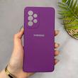 قاب گوشی Galaxy A53 سامسونگ سیلیکونی اورجینال پاک کنی سورا SORA درجه یک زیربسته بنفش کد 165293
