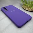 قاب گوشی Galaxy A56 سامسونگ سیلیکونی اورجینال پاک کنی سورا SORA درجه یک زیربسته بنفش کد 165302