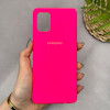 قاب گوشی Galaxy A71 سامسونگ سیلیکونی اورجینال پاک کنی سورا SORA درجه یک زیربسته سرخابی کد 165310