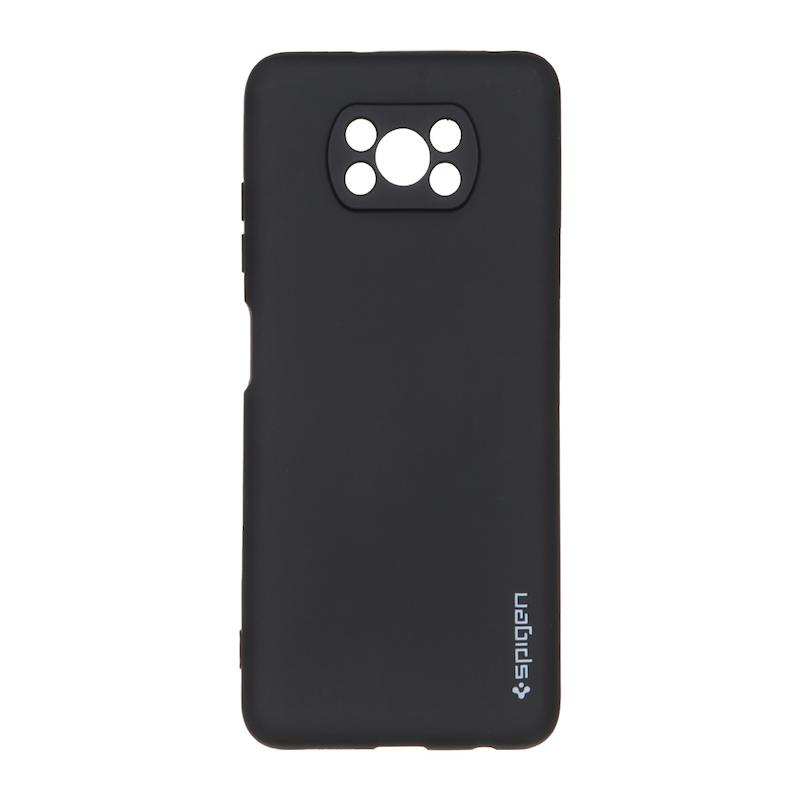 قاب گوشی Poco X3 - Poco X3 Pro شیائومی سیلیکونی ژله ای PC برند SPIGEN اسپیگن مشکی کد 180376