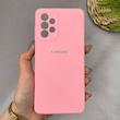 قاب گوشی Galaxy A73 سامسونگ سیلیکونی اورجینال پاک کنی سورا SORA درجه یک زیربسته صورتی کد 165319