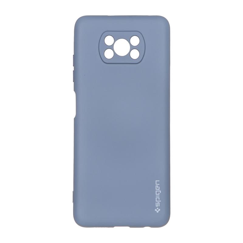 قاب گوشی Poco X3 - Poco X3 Pro شیائومی سیلیکونی ژله ای PC برند SPIGEN اسپیگن آبی فیلی کد 180379