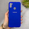 قاب گوشی Galaxy A11 - M11 سامسونگ سیلیکونی اورجینال پاک کنی سورا SORA درجه یک زیربسته آبی کاربنی کد 165332