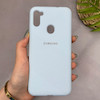 قاب گوشی Galaxy A11 - M11 سامسونگ سیلیکونی اورجینال پاک کنی سورا SORA درجه یک زیربسته آبی روشن کد 165333