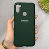 قاب گوشی Galaxy A11 - M11 سامسونگ سیلیکونی اورجینال پاک کنی سورا SORA درجه یک زیربسته سبز تیره کد 165334