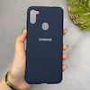 قاب گوشی Galaxy A11 - M11 سامسونگ سیلیکونی اورجینال پاک کنی سورا SORA درجه یک زیربسته سرمه ای کد 165335