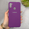 قاب گوشی Galaxy A11 - M11 سامسونگ سیلیکونی اورجینال پاک کنی سورا SORA درجه یک زیربسته بنفش کد 165336