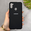 قاب گوشی Galaxy A11 - M11 سامسونگ سیلیکونی اورجینال پاک کنی سورا SORA درجه یک زیربسته مشکی کد 165340