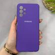 قاب گوشی Galaxy A13 4G سامسونگ سیلیکونی اورجینال پاک کنی سورا SORA درجه یک زیربسته بنفش کد 165350