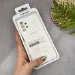 قاب گوشی Galaxy A13 4G سامسونگ سیلیکونی اورجینال پاک کنی سورا SORA درجه یک زیربسته سفید کد 165353