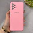 قاب گوشی Galaxy A13 4G سامسونگ سیلیکونی اورجینال پاک کنی سورا SORA درجه یک زیربسته صورتی کد 165354