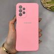 قاب گوشی Galaxy A23 سامسونگ سیلیکونی اورجینال پاک کنی سورا SORA درجه یک زیربسته صورتی کد 165380